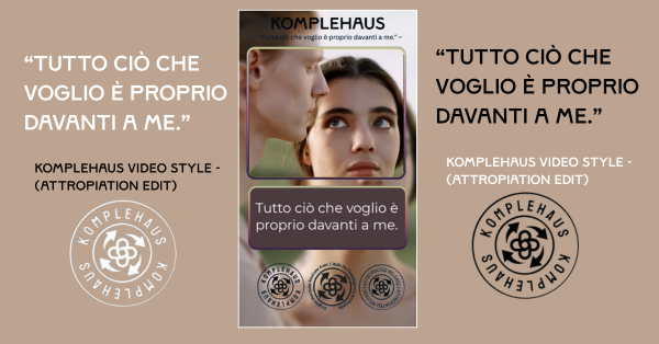 LuTutto Ciò Che Voglio è Proprio Davanti A Me Komplehaus Video Style Image